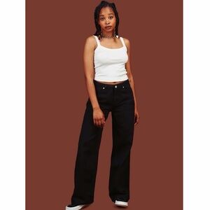UNIF Z Wide Leg Jeans Black Size 24